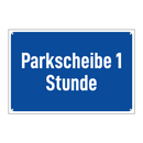 Parkscheibe 1 Stunde