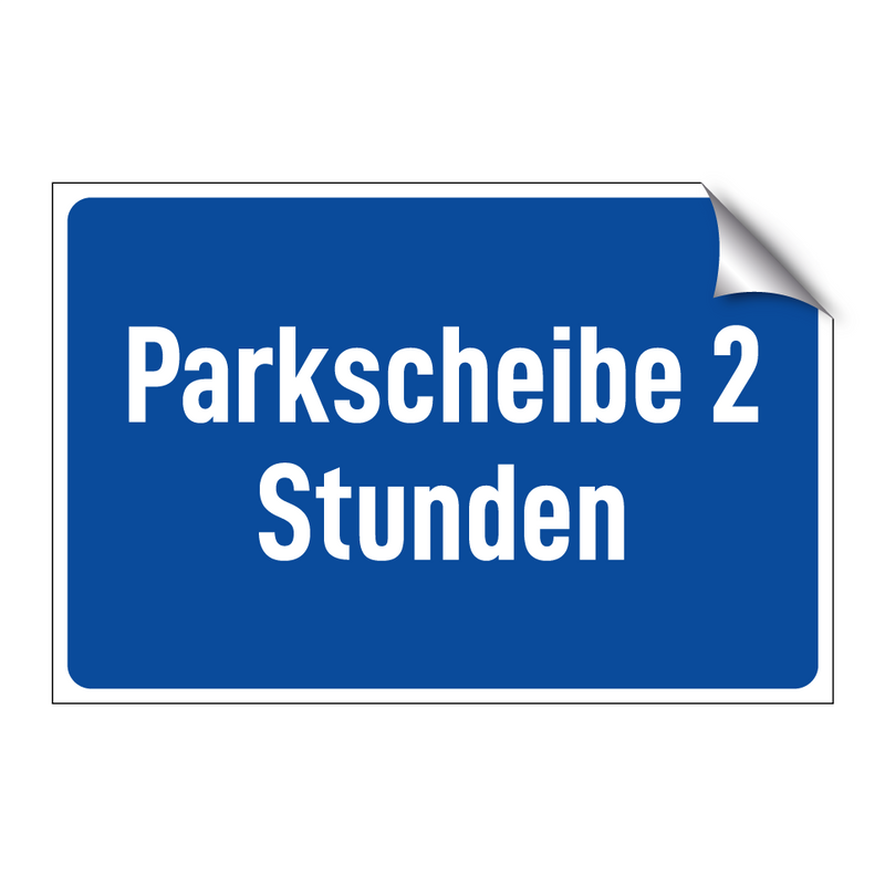 Parkscheibe 2 Stunden