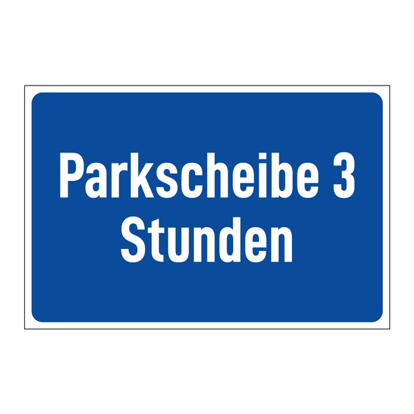 Parkscheibe 3 Stunden