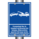 Privatgelände! Nur für Anwohner und Besucher des Geländes. Widerrechtlich geparkte Fahrzeuge werden kostenpflichtig abgeschleppt!