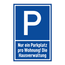 Nur ein Parkplatz pro Wohnung! Die Hausverwaltung