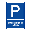 Kurzzeitparken, bis zu 15 Min.