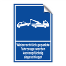 Widerrechtlich geparkte Fahrzeuge werden kostenpflichtig abgeschleppt