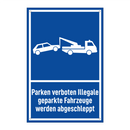 Parken verboten Illegale geparkte Fahrzeuge werden abgeschleppt