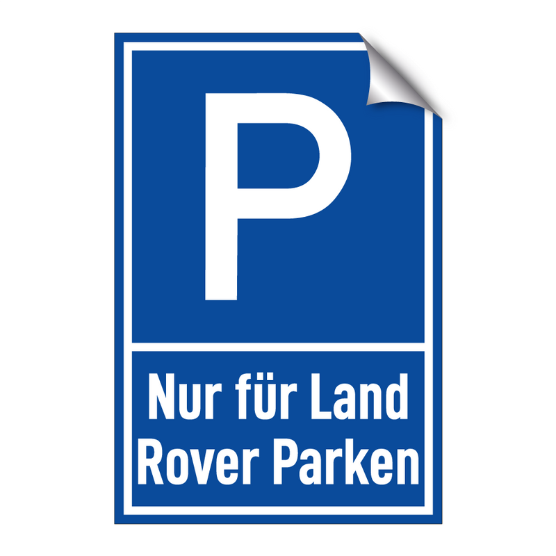 Nur für Land Rover Parken