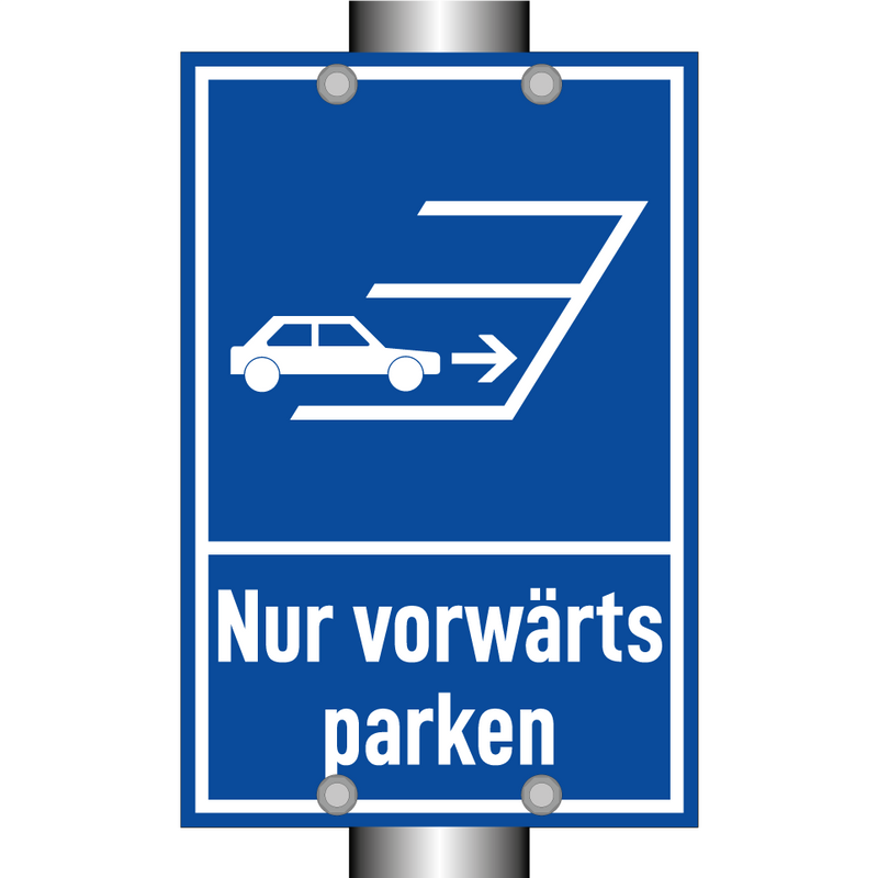 Nur vorwärts parken