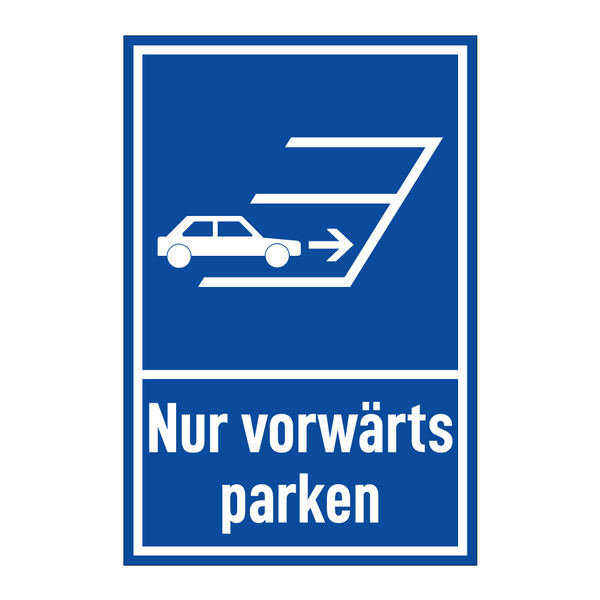 Nur vorwärts parken