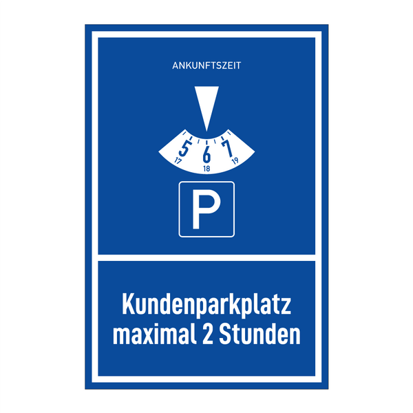 Kundenparkplatz maximal 2 Stunden