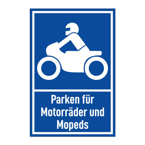 Parken für Motorräder und Mopeds