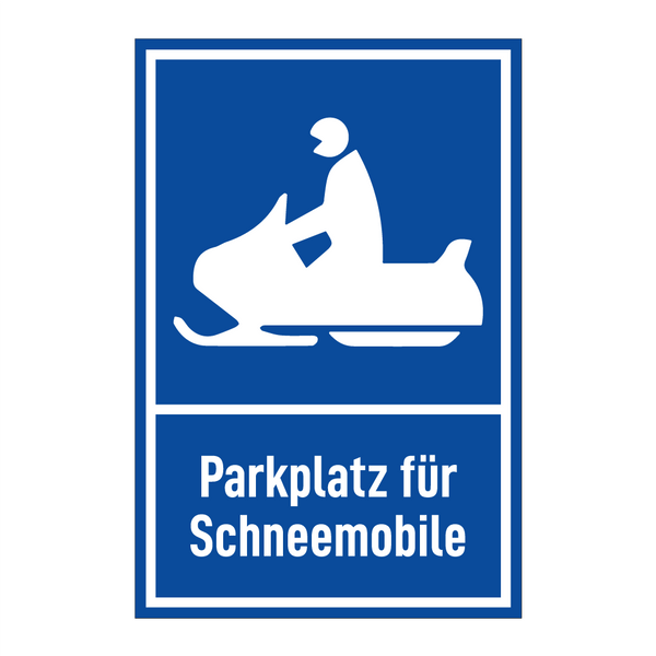 Parkplatz für Schneemobile