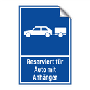 Reserviert für Auto mit Anhänger