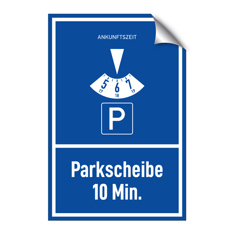 Parkscheibe 10 Min.