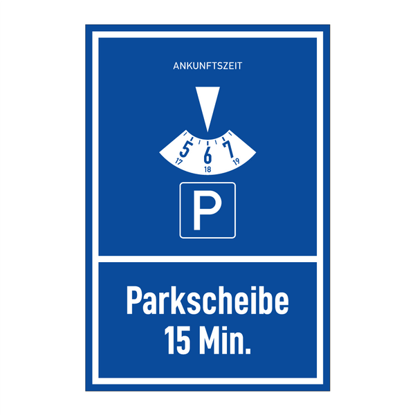 Parkscheibe 15 Min