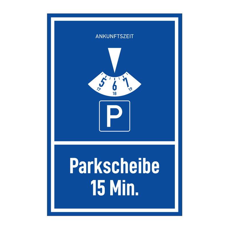 Parkscheibe 15 Min