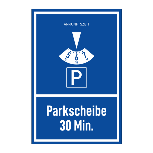 Parkscheibe 30 Min.