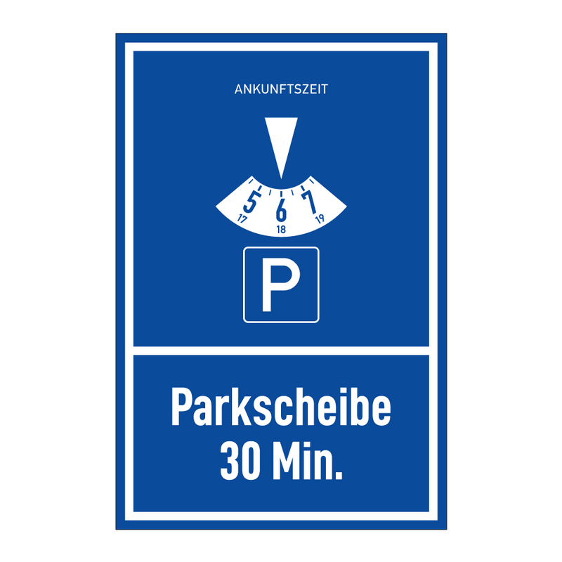 Parkscheibe 30 Min.