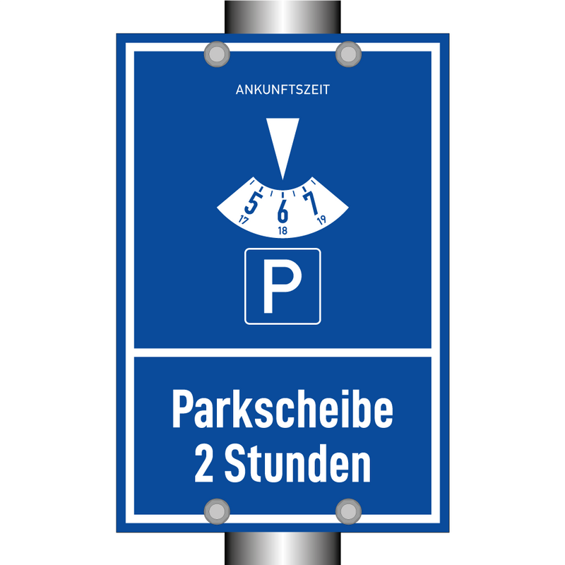 Parkscheibe 2 Stunden