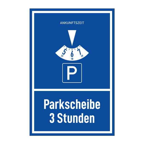 Parkscheibe 3 Stunden
