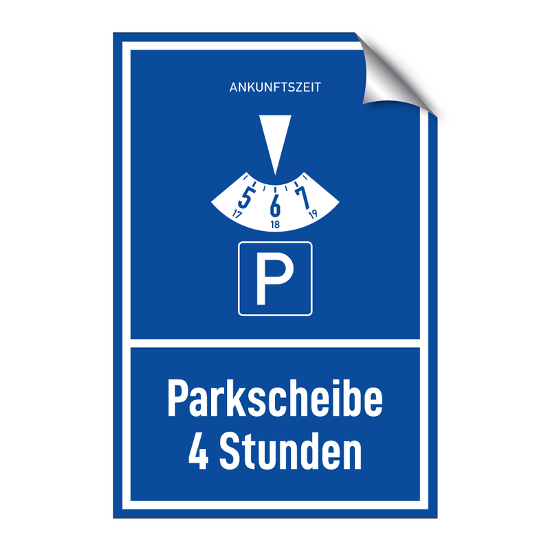 Parkscheibe 4 Stunden