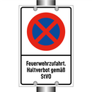 Feuerwehrzufahrt. Haltverbot gemäß StVO