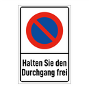 Halten Sie den Durchgang frei