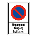 Eingang und Ausgang freihalten