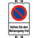 Halten Sie den Notausgang frei