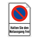 Halten Sie den Notausgang frei