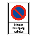 Privater Durchgang verboten