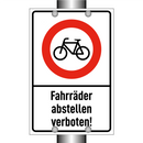 Fahrräder abstellen verboten!