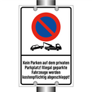 Kein Parken auf dem privaten Parkplatz! Illegal geparkte Fahrzeuge werden kostenpflichtig abgeschleppt!