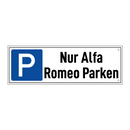 Nur Alfa Romeo Parken