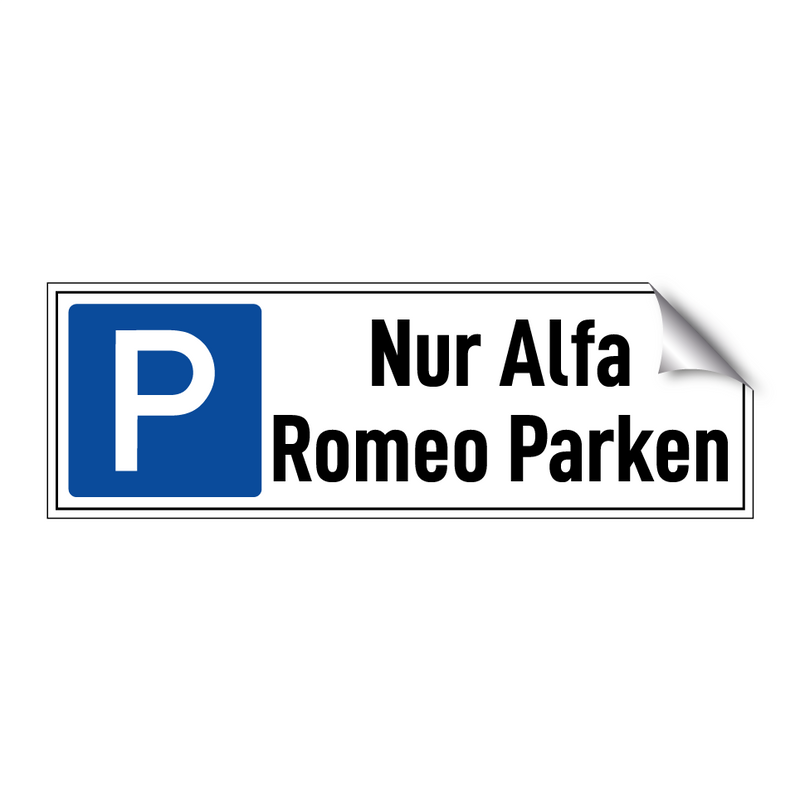 Nur Alfa Romeo Parken