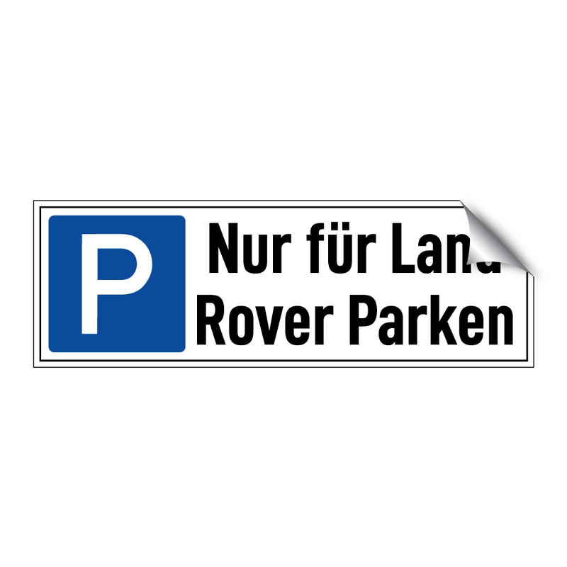 Nur für Land Rover Parken