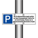 Die Straßenverkehrsregeln gelten auf dem Firmengelände. Fahren Sie im Schritttempo. Parken nur in gekennzeichneten Bereichen erlaubt