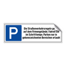 Die Straßenverkehrsregeln gelten auf dem Firmengelände. Fahren Sie im Schritttempo. Parken nur in gekennzeichneten Bereichen erlaubt