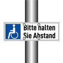 Bitte halten Sie Abstand