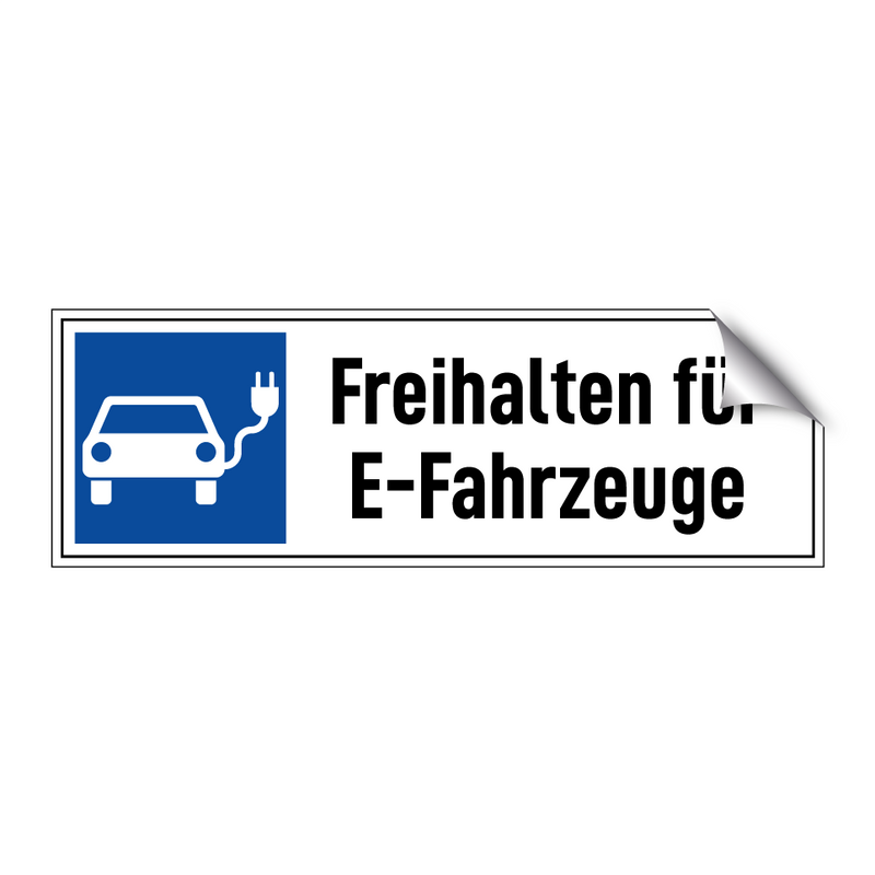 Freihalten für E-Fahrzeuge