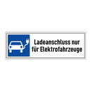 Ladeanschluss nur für Elektrofahrzeuge