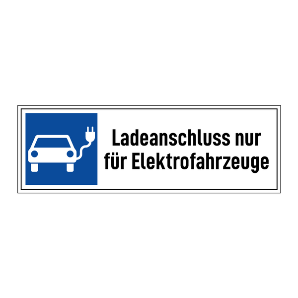 Ladeanschluss nur für Elektrofahrzeuge