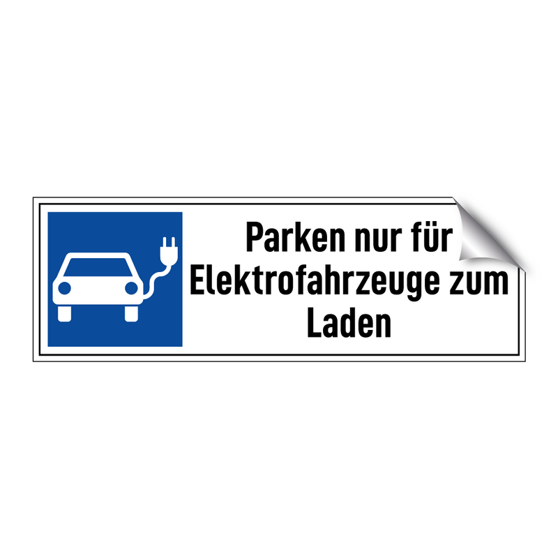 Parken nur für Elektrofahrzeuge zum Laden
