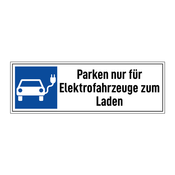 Parken nur für Elektrofahrzeuge zum Laden