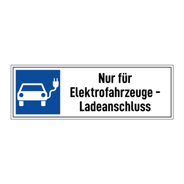 Nur für Elektrofahrzeuge - Ladeanschluss