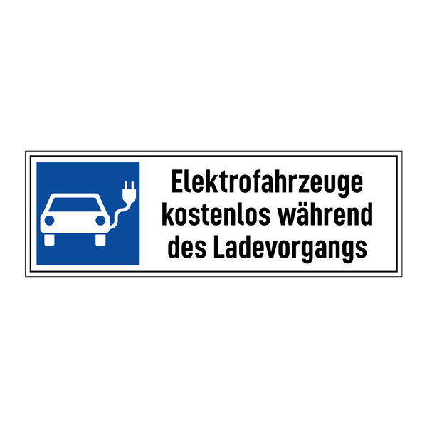 Elektrofahrzeuge kostenlos während des Ladevorgangs