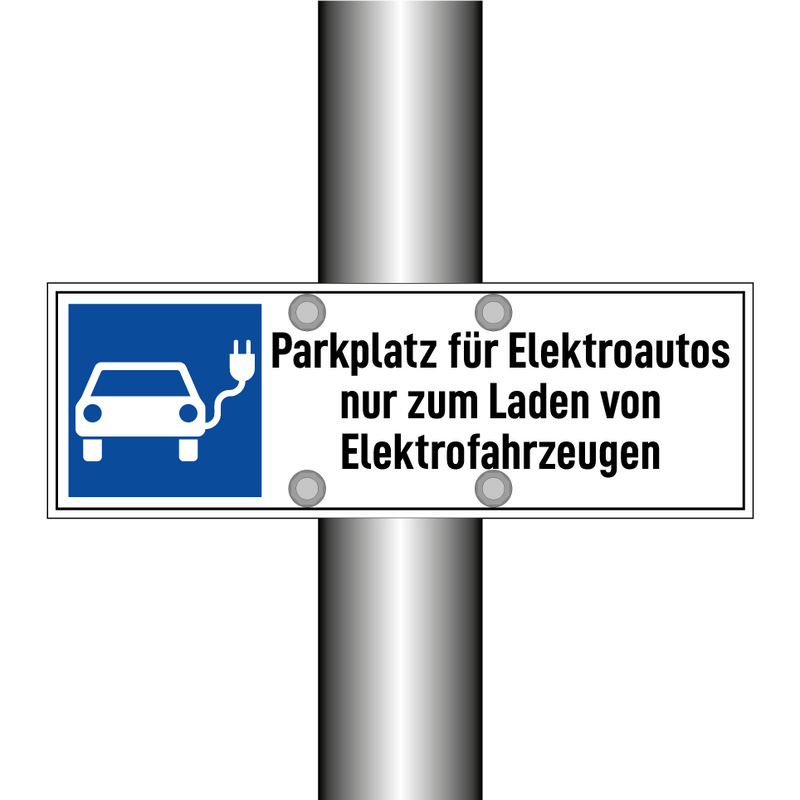 Parkplatz für Elektroautos nur zum Laden von Elektrofahrzeugen