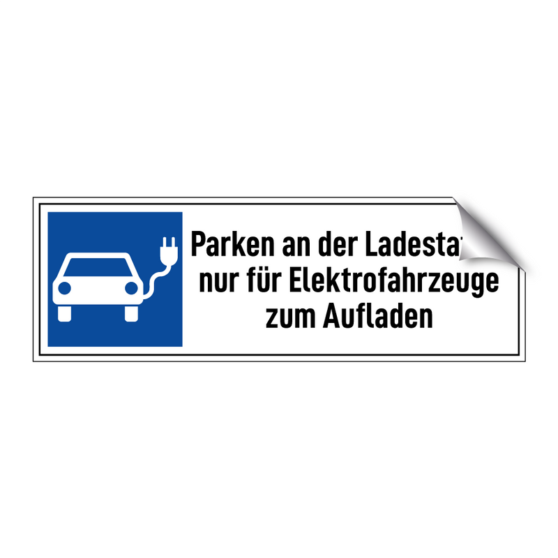 Parken an der Ladestation nur für Elektrofahrzeuge zum Aufladen