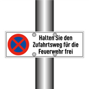 Halten Sie den Zufahrtsweg für die Feuerwehr frei