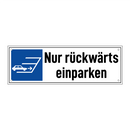 Nur rückwärts einparken