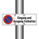 Eingang und Ausgang freihalten