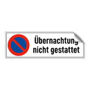 Übernachtung nicht gestattet